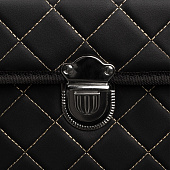 Бокс-органайзер в багажник 54х30х30см Экокожа Ромб Черный, строчка бежевая Бокс-органайзер в багажник 54х30х30см Экокожа Ромб Черный, строчка бежевая