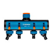 Поливочные распределители 3/4" - 1"GRINDA TS-4, четырехканальный, с внутренней резьбой,8-426313 Поливочные распределители 3/4" - 1"GRINDA TS-4, четырехканальный, с внутренней резьбой,8-426313