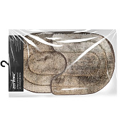  Набор ковриков для ванны и туалета 45х75 и 45х45 Эллипс коричневый микрофибра 104246 Zenfort 