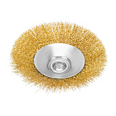 Щетка "тарелка" для УШМ 125 мм, М14,витая пров.Matrix Щетка "тарелка" для УШМ 125 мм, М14,витая пров.Matrix