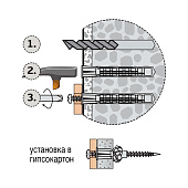  Дюбель универсальный нейлон. ЕВРОПАРТНЕР PDU N 6L 6х50мм 50шт 