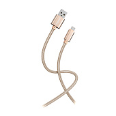 Дата-кабель Smartbuy S02 MicroUSB золотистый 3А 1м iK-12-S02g