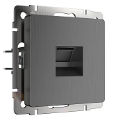 Розетка Ethernet RJ-45 графит рифленый/W1181004 Розетка Ethernet RJ-45 графит рифленый/W1181004