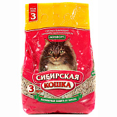 Наполнитель Сибирская Кошка комфорт впитывающий крупный 3 л