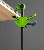 Струбцина F-образная, 150х70х360мм, быстрозажимная, пласт.корпус, фиксатор, двухкомп. рук-ка, Сибртех Струбцина F-образная, 150х70х360мм, быстрозажимная, пласт.корпус, фиксатор, двухкомп. рук-ка, Сибртех