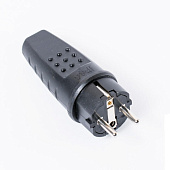 Вилка электрич. прямая с/з каучук UNIVersal 602227 Вилка электрич. прямая с/з каучук UNIVersal 602227