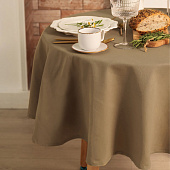  Скатерть (саржа) d146 Этель Kitchen круглая бежевый 10472174 
