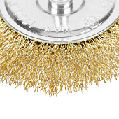 Щетка плоская д/дрели 100 мм латун. витая пров. Matrix Щетка плоская д/дрели 100 мм латун. витая пров. Matrix