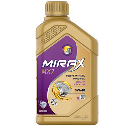  Масло моторное MIRAX MX7 5W40 API SL/CF синт  1л 