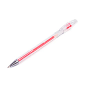  Ручка гелевая красная Brauberg Jet, корпус прозрачный, узел 0,5мм, линия 0,35мм, 141020 