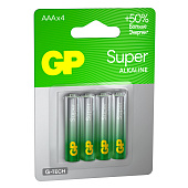  Батарейка AAA G-tech Alkaline LR03, 4шт, GP Super 