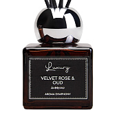 НАБОР АРОМАТИЧЕСКИЙ "LUXURY" СВЕЧА В СТАКАНЕ 6х7,5 СМ И ДИФФУЗОР 70 МЛ VELVET ROSE&OUD