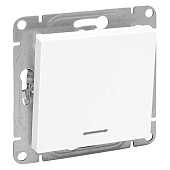 Выключатель встраиваемый 1 клавиша, цвет белый, с подсветкой, EKF Эпика Выключатель встраиваемый 1 клавиша, цвет белый, с подсветкой, EKF Эпика