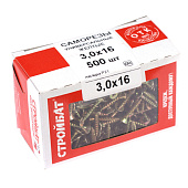 Саморезы универсальные желтые ШУж 3,0х16мм, потайная голова, 500шт Саморезы универсальные желтые ШУж 3,0х16мм, потайная голова, 500шт