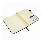  Блокнот А5 138x213мм BRAUBERG Velvet, резинка, держатель, 80л, клетка, синий, 116239 