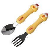 Набор детских столовых приборов в футляре «Курочки», 10105354 Набор детских столовых приборов в футляре «Курочки», 10105354