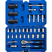  Набор инструментов, 57 предм., 1/4", пластиковый кейс, Зубр 27671-H57 