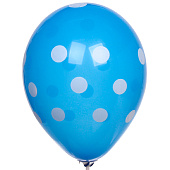Воздушные шары "Горошек" 10шт 12"/25см синий Воздушные шары "Горошек" 10шт 12"/25см синий