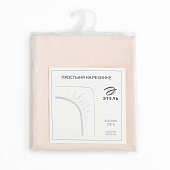 Простыня на резинке 180х200 Этель цв.молочный, 100% хлопок, бязь, 9046112 Простыня на резинке 180х200 Этель цв.молочный, 100% хлопок, бязь, 9046112