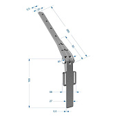 Крепление регулируемое Docke PREMIUM, Графит Ral:7024 Крепление регулируемое Docke PREMIUM, Графит Ral:7024
