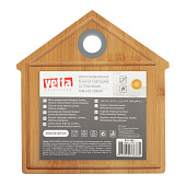  Доска разделочная, бамбук, силикон Vetta 19,6х21х0,9 см 851-209 