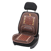  Накидка на сиденье массажная AIRLINE с поддержкой спины, желто-коричневый 