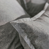  Наволочка SL Home "Деним" 70х70+2 см, цв.темно-серый, 100% жатый хлопок 10245452 