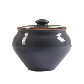 Горшочек под жаркое с крышкой "Вятский" 0,9л, серый 7621701 Горшочек под жаркое с крышкой "Вятский" 0,9л, серый 7621701