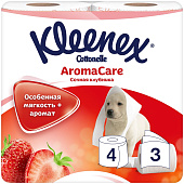  Туалетная бумага Kleenex Сочная клубника 3сл. 4х10 