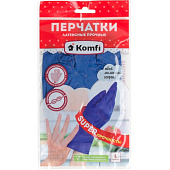 Перчатки Komfi латексные прочные L, 1 пара, HB003G Перчатки Komfi латексные прочные L, 1 пара, HB003G