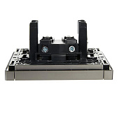 Розетка встраиваемая без заземления, цвет сталь, IEK FORTE&PIANO Розетка встраиваемая без заземления, цвет сталь, IEK FORTE&PIANO