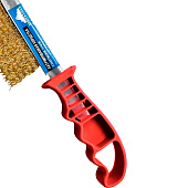  Щетка по металлу  с пластиковой ручкой Vertextools 