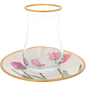 Набор армудов с блюдцами на 6 персон Toygar Tulip 150 мл Набор армудов с блюдцами на 6 персон Toygar Tulip 150 мл