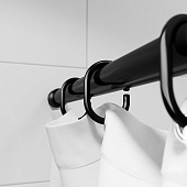 Набор колец для шторы в ванную комнату черный RID013P Iddis Набор колец для шторы в ванную комнату черный RID013P Iddis