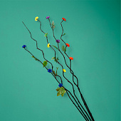 Интерьерный декор из бамбука, цветы пластик 200 см жёлтый 7779954 Интерьерный декор из бамбука, цветы пластик 200 см жёлтый 7779954