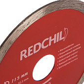 Диск алмазный отрезной сплошной 115х22,2мм, сухая резка Redchili