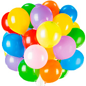 Шар воздушный 25см 50шт Золотая сказка ассорти 10цв Шар воздушный 25см 50шт Золотая сказка ассорти 10цв