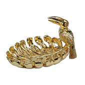 Блюдо декоративное Экзотика, 233х151х122 мм, золотой, Fancy21 Блюдо декоративное Экзотика, 233х151х122 мм, золотой, Fancy21