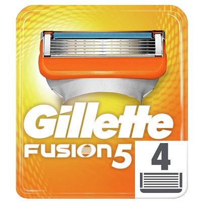  Сменные кассеты для бритья GL Fusion 4шт 