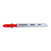 Полотна STAYER, T119B,по дереву, фанере, ДСП, T-хвост., шаг 2мм, 50мм(уп.2шт)