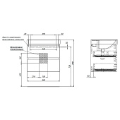  Тумба Вега подвесная 60 2 ящика бел.глянец с раковиной Ирис 308332+301802 Акванет 