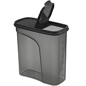 Емкость д/сыпучих продуктов 2,0л "Бест" прямоуг. 19х9,5х19см Графитовый М1256 Емкость д/сыпучих продуктов 2,0л "Бест" прямоуг. 19х9,5х19см Графитовый М1256