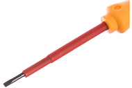  Отвертка диэлектрическая SL3х75мм, до 1000В, двухкомпонентная рукоятка, REXANT 