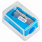  Точилка BRAUBERG KIDS "MINI", с контейнером, пластиковая, пастельные цвета ассорти, 271944 