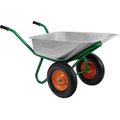 Тачка садово-строительная 2-х колесная, усиленная, грузоподъемность 320 кг, объем 100 л Palisad 689233 Тачка садово-строительная 2-х колесная, усиленная, грузоподъемность 320 кг, объем 100 л Palisad 689233