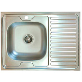 Мойка накладная 80х60см 0,4мм матовая ПРАВАЯ V-401 РМС Мойка накладная 80х60см 0,4мм матовая ПРАВАЯ V-401 РМС