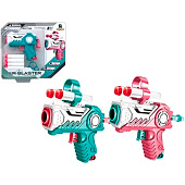 Игрушка Бластер 23,5х21х4,3см стреляющий мягкими патронами 2 цвета Игрушка Бластер 23,5х21х4,3см стреляющий мягкими патронами 2 цвета