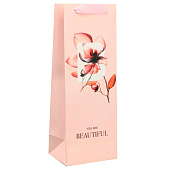 Пакет ламинированный под бутылку «You are beautiful», 13 x 35 x 10 см   5035733