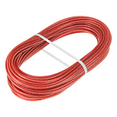  Трос металлополимерный красный 3мм 20м.п.,Сибртех ПР-3.0 