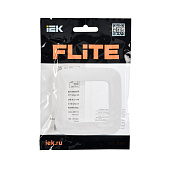 Рамка для розеток и выключателей, 1 пост, цвет белый, IEK FLITE